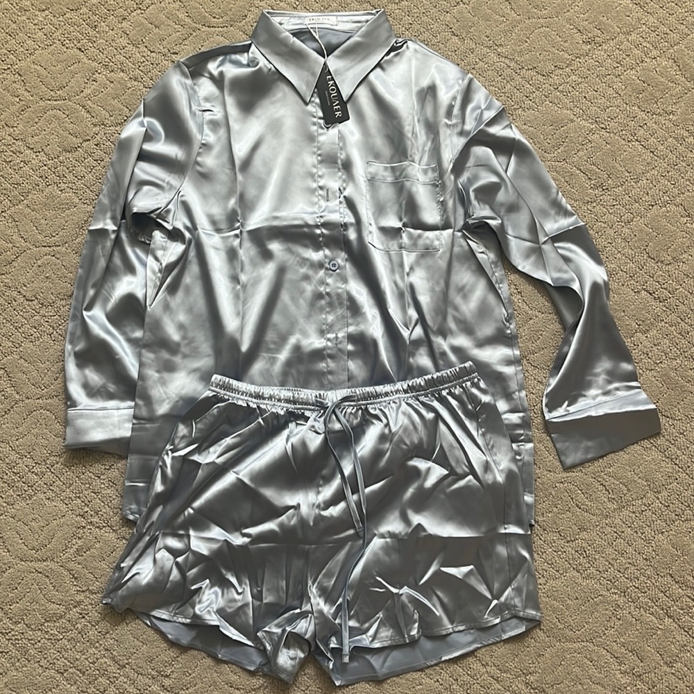 Brand new, never worn satin pajama set